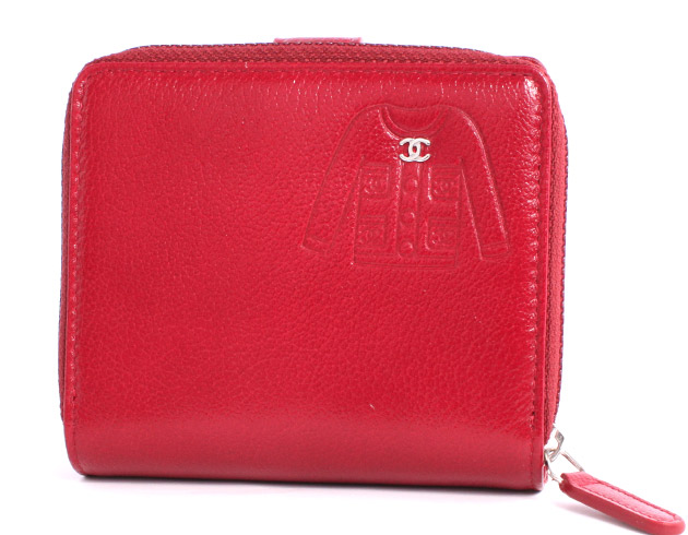 シャネル スーパーコピー CHANEL ジャケット 二つ折財布 ルージュレッド A50137