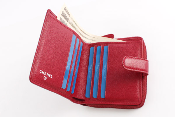 シャネル スーパーコピー CHANEL ジャケット 二つ折財布 ルージュレッド A50137