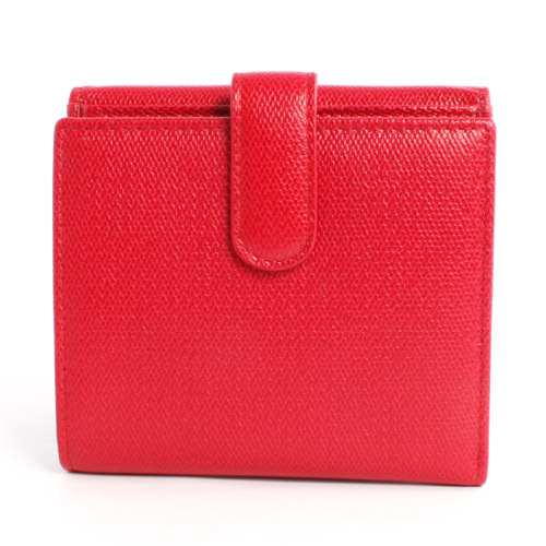 シャネル スーパーコピー CHANEL クルーズライン CCボタン 二つ折財布 ルージュレッド A50143