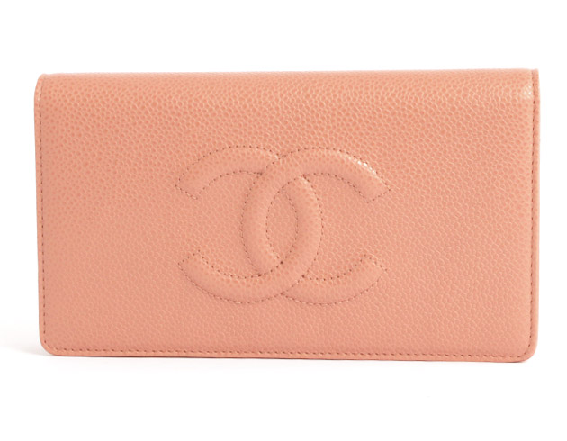 シャネル スーパーコピー CHANEL キャビアスキン 長財布 ローズピンク A48651