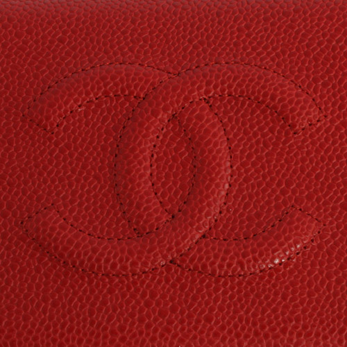 シャネル スーパーコピー CHANEL キャビアスキン 長財布 レッド A48651