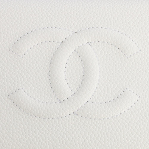 シャネル スーパーコピー CHANEL キャビアスキン 長財布 ホワイト A48651