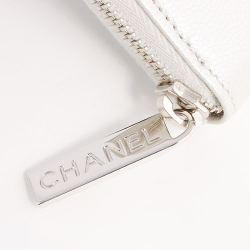 シャネル スーパーコピー CHANEL クルーズライン キャビアスキン 長財布 パールホワイト A46419 