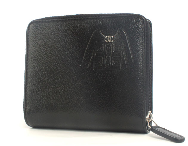 シャネル スーパーコピー CHANEL ジャケット 二つ折財布 ブラック A50137 