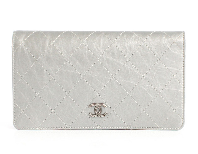 シャネル スーパーコピー CHANEL ココマーク キルティング 長財布 シルバー＆ライトピンク A68630 