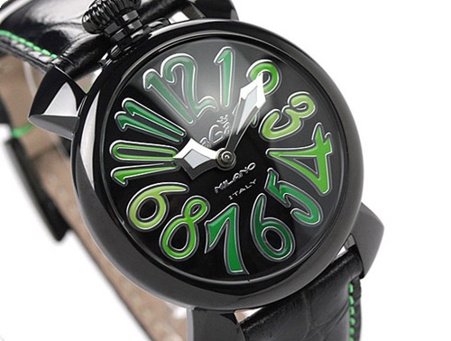 5022.3 - GaGa MILANO （ガガミラノ） 時計 腕時計 マニュアーレ マヌアーレ 40mm ブラックレザー