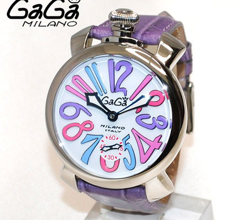 5010.09S - GaGa MILANO （ガガミラノ） 時計 腕時計 マニュアーレ マヌアーレ 48mm ライトパープルレザー