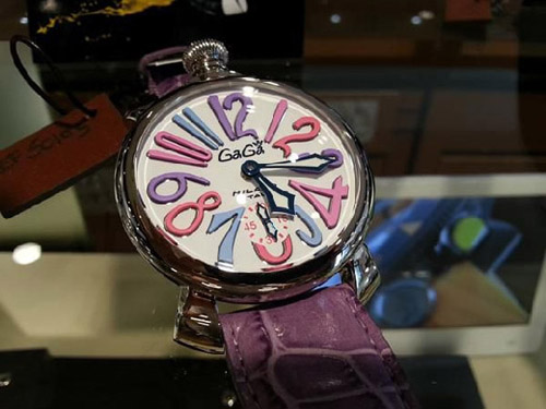 5010.09S - GaGa MILANO （ガガミラノ） 時計 腕時計 マニュアーレ マヌアーレ 48mm ライトパープルレザー