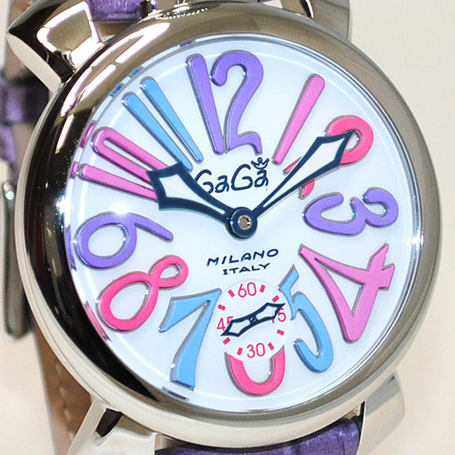 5010.09S - GaGa MILANO （ガガミラノ） 時計 腕時計 マニュアーレ マヌアーレ 48mm ライトパープルレザー