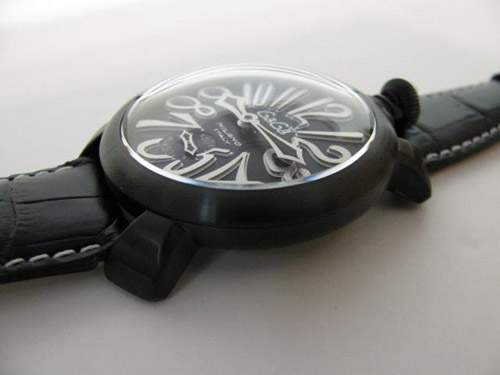 5012.06S - GaGa MILANO （ガガミラノ） 時計 腕時計 マニュアーレ マヌアーレ 48mm ブラックレザー