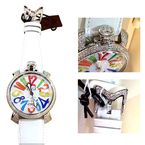 5010.1D.1 - GaGa MILANO （ガガミラノ） 時計 腕時計 マニュアーレ マヌアーレ 48mm ホワイトレザー