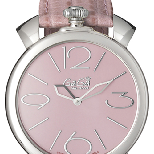 5090.05 - GaGa MILANO （ガガミラノ） 時計 腕時計 マニュアーレシン46mm ライトピンクレザー
