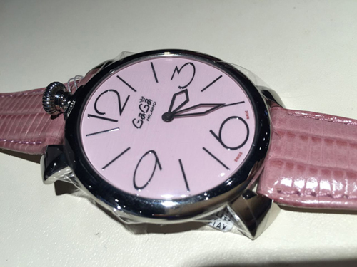 5090.05 - GaGa MILANO （ガガミラノ） 時計 腕時計 マニュアーレシン46mm ライトピンクレザー