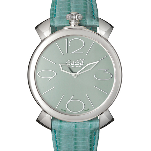 5090.06 - GaGa MILANO （ガガミラノ） 時計 腕時計 マニュアーレシン46mm ライトグリーンレザー