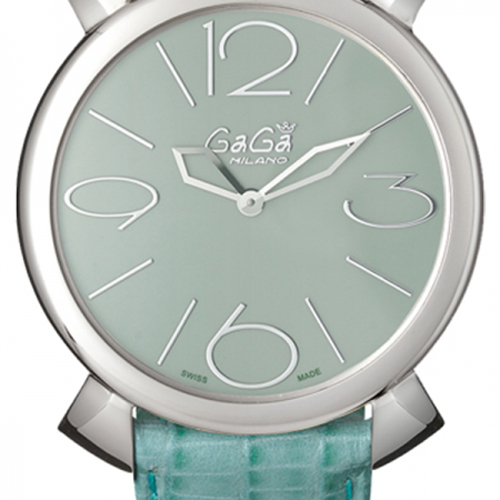 5090.06 - GaGa MILANO （ガガミラノ） 時計 腕時計 マニュアーレシン46mm ライトグリーンレザー