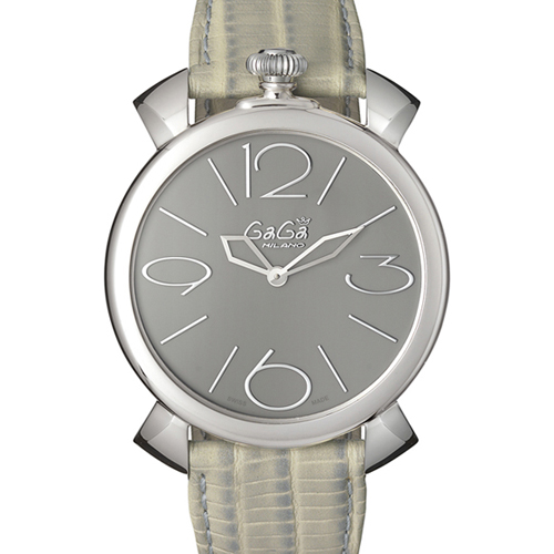 5090.07 - GaGa MILANO （ガガミラノ） 時計 腕時計 マニュアーレシン46mm ライトグレーレザー