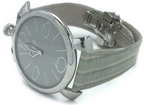 5090.07 - GaGa MILANO （ガガミラノ） 時計 腕時計 マニュアーレシン46mm ライトグレーレザー