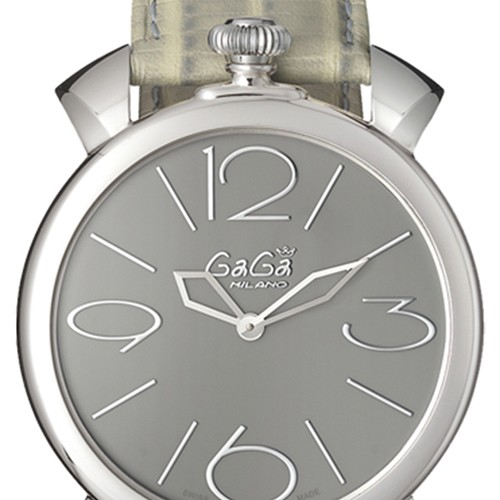 5090.07 - GaGa MILANO （ガガミラノ） 時計 腕時計 マニュアーレシン46mm ライトグレーレザー