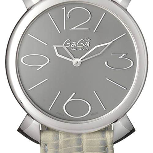 5090.07 - GaGa MILANO （ガガミラノ） 時計 腕時計 マニュアーレシン46mm ライトグレーレザー