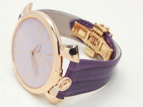 5091.02 - GaGa MILANO （ガガミラノ） 時計 腕時計 マニュアーレシン46mm パープルレザー