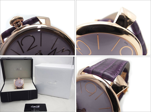 5091.02 - GaGa MILANO （ガガミラノ） 時計 腕時計 マニュアーレシン46mm パープルレザー