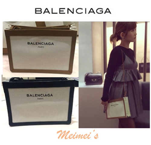 BALENCIAGA バレンシアガスーパーコピー<紗栄子さん愛用 >NAVY CABASショルダー - 2色