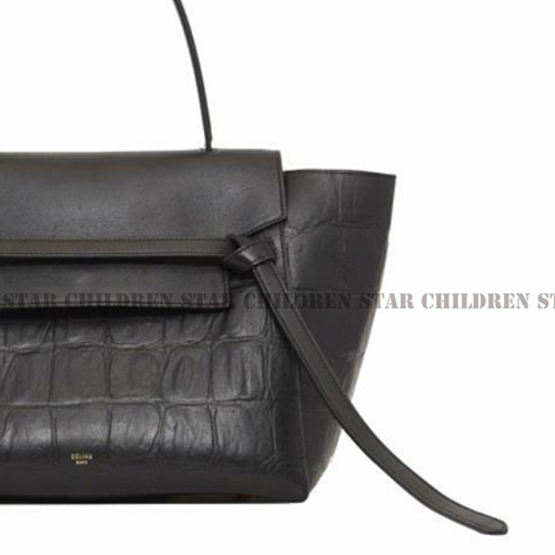 セリーヌ 15SS入荷 稀少 CELINE BeltBagミニ,クロコBlack