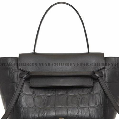 セリーヌ 15SS入荷 稀少 CELINE BeltBagミニ,クロコBlack