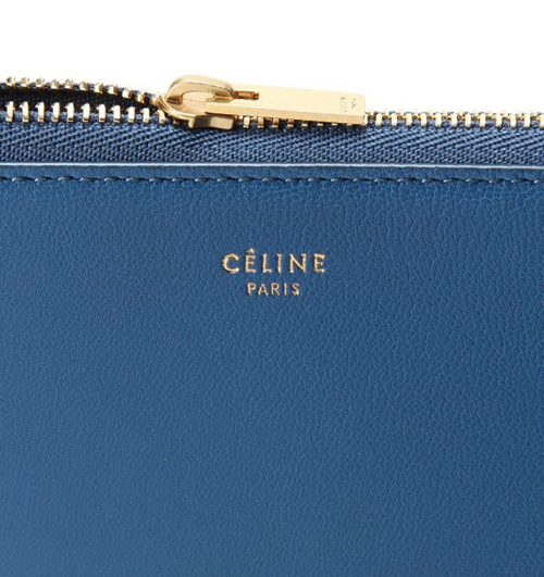 CELINE｜コンビカラーポーチ｜ブルー 104233XTM07DS