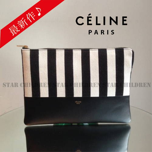 入荷大注目CELINEセリーヌ スーパーコピーソロ クラッチポーチBlack/Natural
