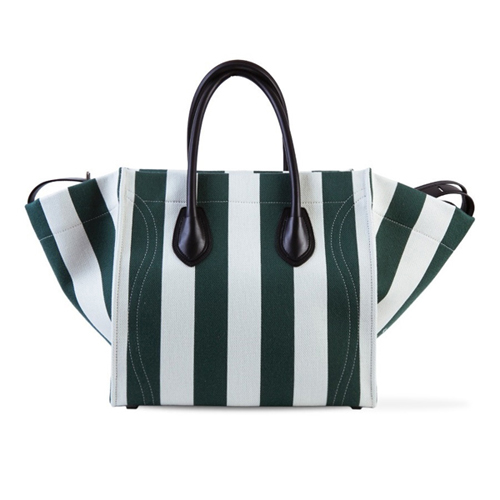 セリーヌ スーパーコピー ☆CELINE☆MEDIUM LUGGAGE PHANTOM STRIPED BAGGreen×White