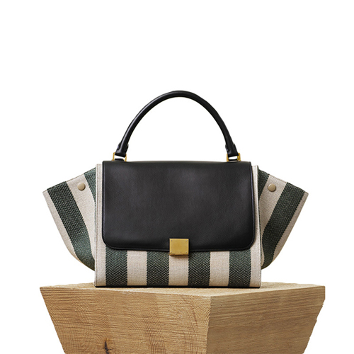 セリーヌ スーパーコピー Celineセリーヌ☆Small Trapeze Bag ナチュラル/グリーン
