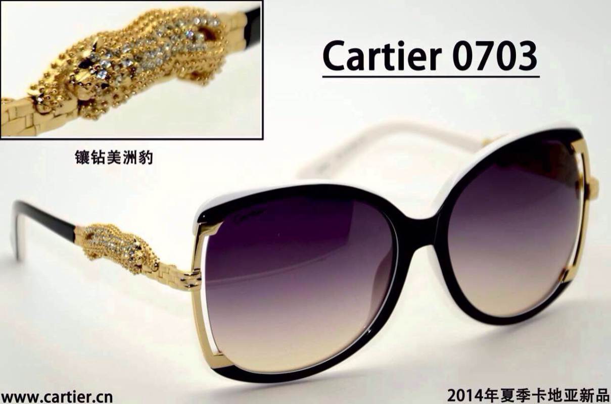 2014年の新作Cartierカルティエラインストーンパンサーレディースサングラス G013
