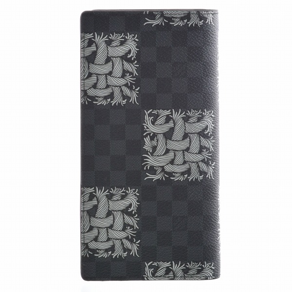 ルイヴィトン 財布 メンズ ダミエ グラフィット・ロープ ブラック×グレー ホワイト N61211 