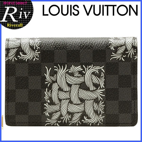 ルイヴィトン LOUIS VUITTON 春夏 2015 カードケース 定期入れ ダミエ グラフィット・ロープ ルイ ヴィトン メンズ N61213 本物 新品