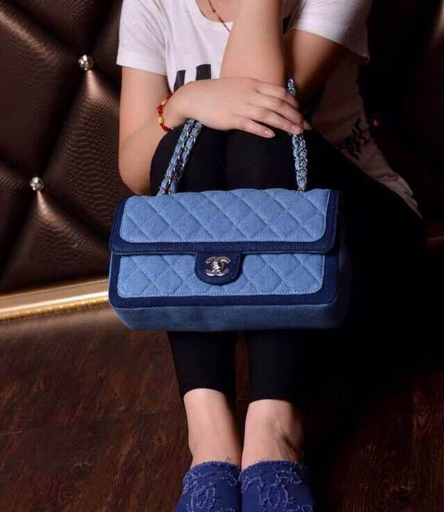 CHANEL シャネルスーパーコピー デニム ハンドバッグ チェーンバッグ FLAP BAG A92216