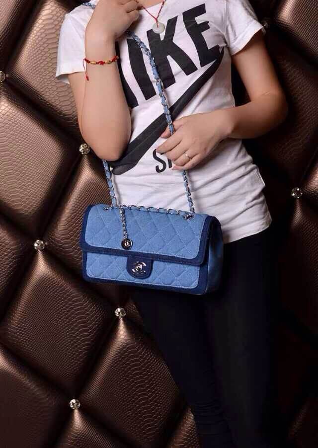 CHANEL シャネルスーパーコピー デニム ハンドバッグ チェーンバッグ FLAP BAG A92216 