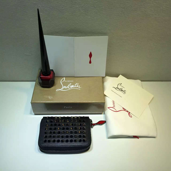 2016新作 ルブタン 財布 コピー ☆Christian Louboutin 新作 コインケースBlack