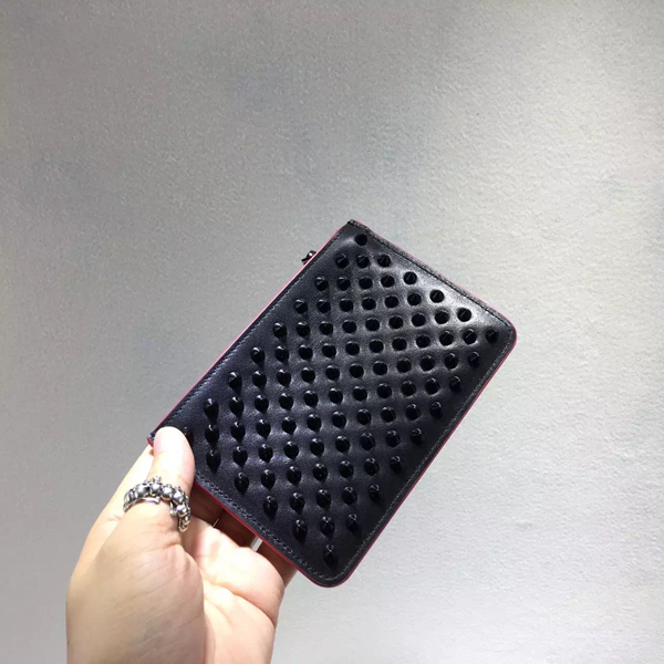 2016新作 ルブタン 財布 コピー Loubiposh Mini Pouch カーフブラック