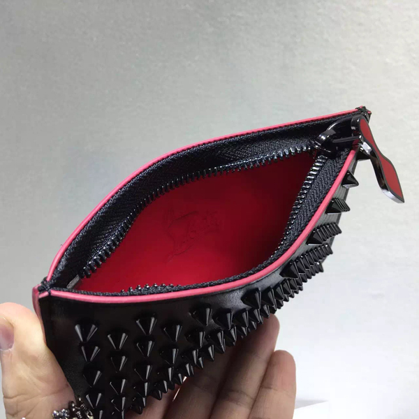 2016新作 ルブタン 財布 コピー Loubiposh Mini Pouch カーフブラック