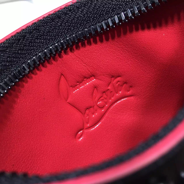 2016新作 ルブタン 財布 コピー Loubiposh Mini Pouch カーフブラック