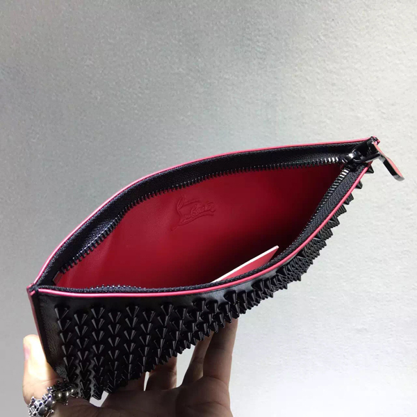 2016新作 ルブタン 財布 コピー loubiposh baby pouch ガンメタル