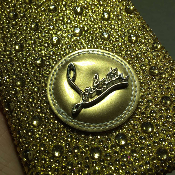iphone6★キラキラ光 glitter ルブタン 財布 コピー ゴールドスマホケース