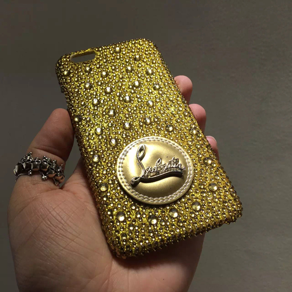 iphone6★キラキラ光 glitter ルブタン 財布 コピー ゴールドスマホケース