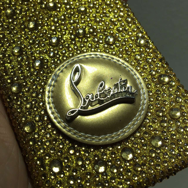 iphone6★キラキラ光 glitter ルブタン 財布 コピー ゴールドスマホケース