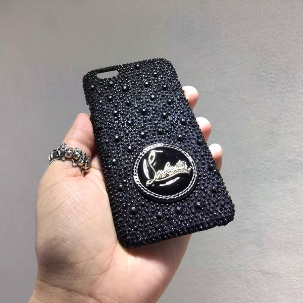 iphone6★キラキラ光 glitter ルブタン 財布 コピー ブラックスマホケース
