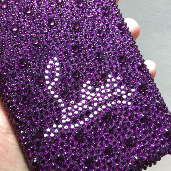 iphone6★キラキラ光 glitter ルブタン 財布 コピー パープルスマホケース