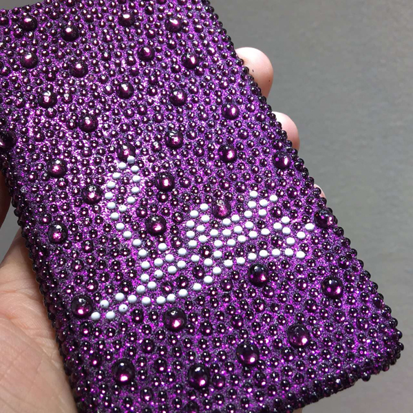 iphone6★キラキラ光 glitter ルブタン 財布 コピー パープルスマホケース