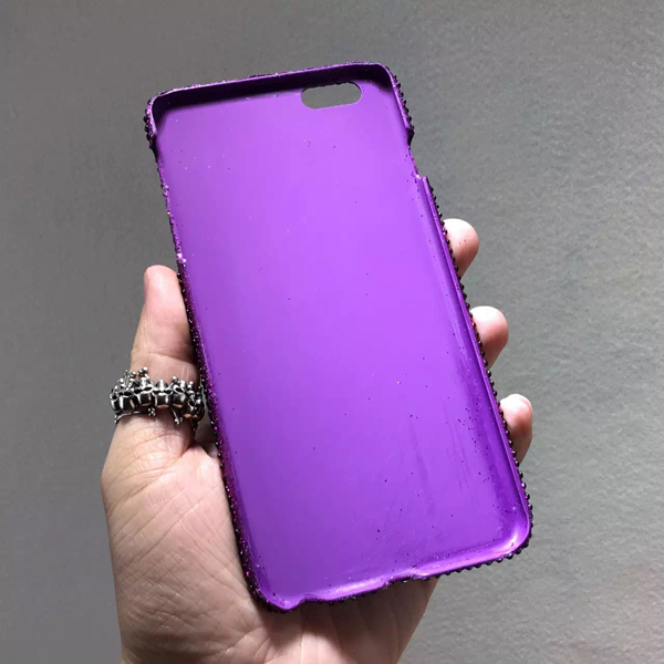 iphone6★キラキラ光 glitter ルブタン 財布 コピー パープルスマホケース
