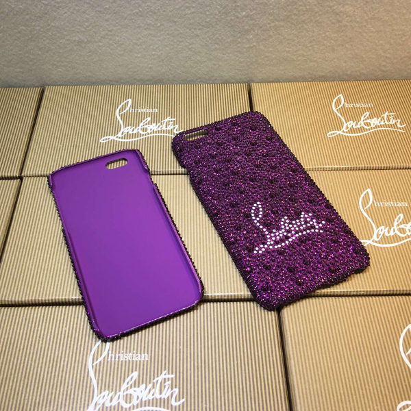 iphone6★キラキラ光 glitter ルブタン 財布 コピー パープルスマホケース